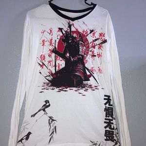 Samurai Graphic Long Sleeve T-Shirt